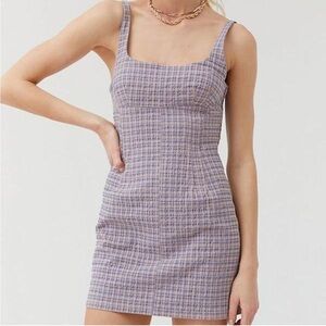 BDG Blue and Tan Plaid Dress